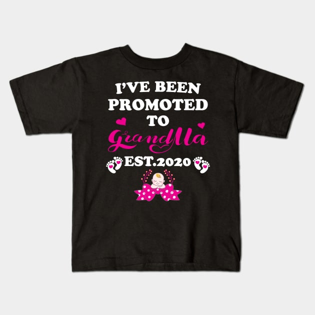 I have been promoted to Grandma Kids T-Shirt by Work Memes